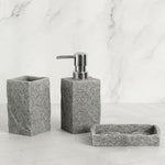 Set of 4 - Stone Textured Bathroom Set