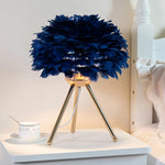 Goose Feathered Tripod Lamp