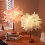 Feathered Table Lamp