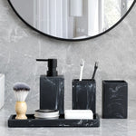 Set of 4 - Marble Bathroom Accessories Set