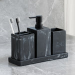 Set of 4 - Marble Bathroom Accessories Set